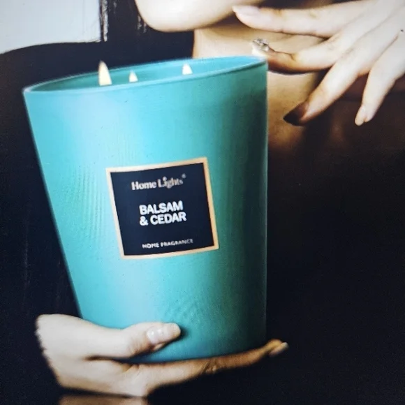 NIB Homelights Highly Scented Soy Candle 3 Cotton Wicks 5x6 Big 33.3 Oz Bundle - Picture 3 of 11